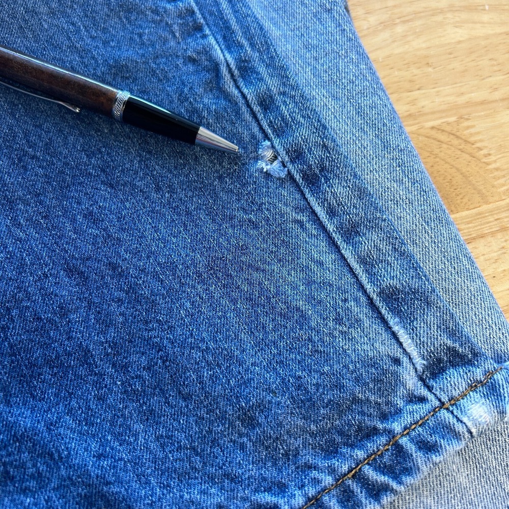 VTG Y2K Platinum FUBU Harlem Globetrotters 38x34 Loose Denim Jeans Distressed - Picture 13 of 13